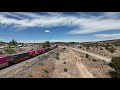 Union Pacific Heading North on a windy day through Corona NM