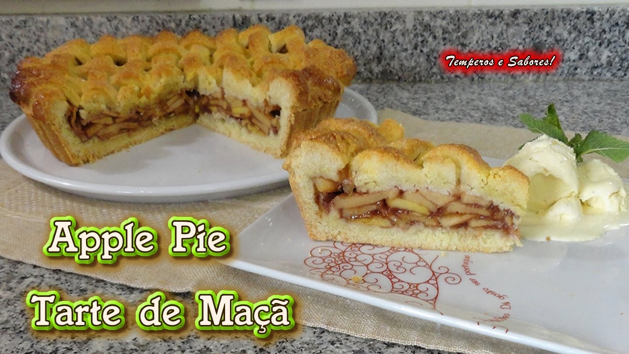 PIE DE MAÇÃ Apple Pie Tarte de Maçã muito fácil e deliciosa