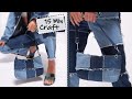 ANOTHER WAY TO TRANSFORM OLD JEANS DIY TUTORIAL CUT & SEW SIMPLE STEPS