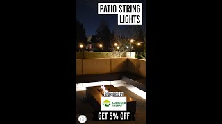 DIY Shorts - Hang patio string lights EASY with Backyard Therapy