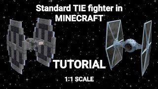 How to build Standard TIE fighter 1:1 scale on Minecraft | MC Tutorial 