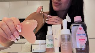 ASMR Doing your skincare in 2 minutes💤