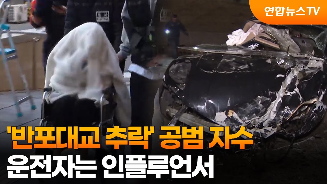 '반포대교 추락' 공범 자수…운전자는 인플루언서 / 연합뉴스TV (YonhapnewsTV)