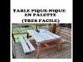 TABLE EN PALETTE FACILE A FAIRE.....