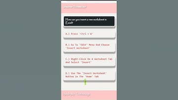Excel Mcq 71 | excel tutoring | excel interview questions | #shorts |#reels |#viral | #trending