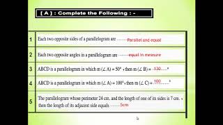 prep1 T2 unit3 lesson 3 parallelogram and its properties