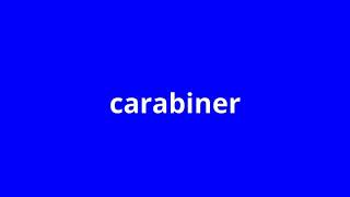 what is the meaning of carabiner