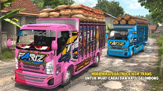 Cargo Express🔥Modifying Two HSM Trans Trucks Loaded With Wood And Chili😯ES Truck Simulator ID screenshot 5