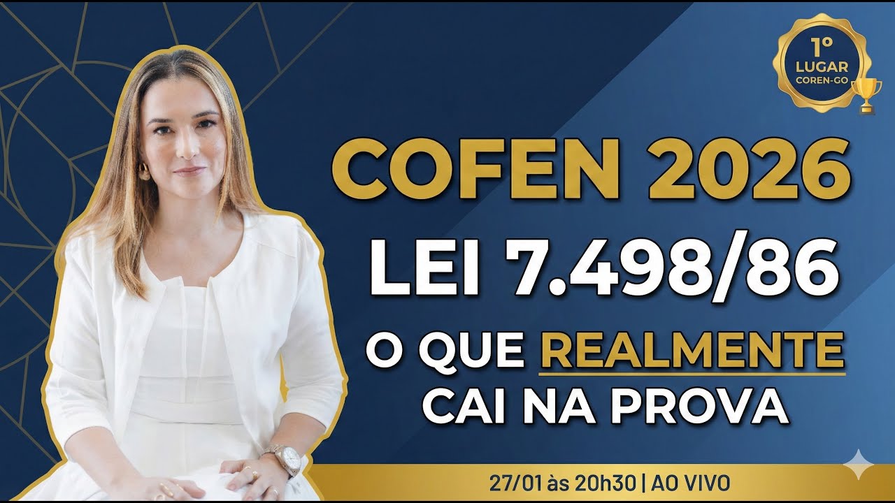 COFEN 2026: LEI 7.498/86 - Tudo que CAI NA PROVA (Por quem passou em 1º Lugar)