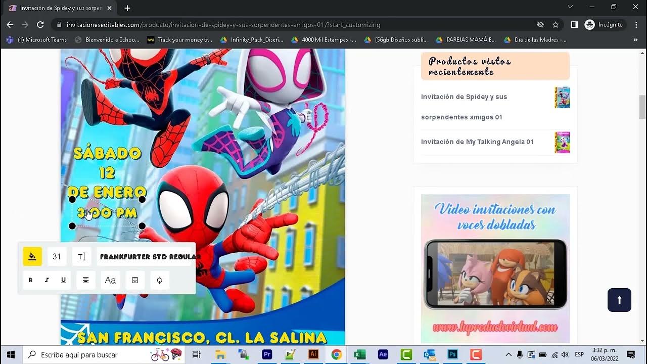 ▷ Video Invitación Spidey y sus sorprendentes amigos, Whatsapp