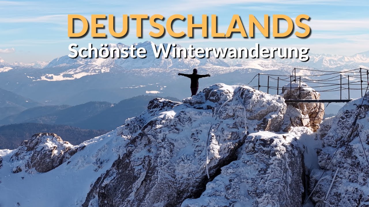 Kampenwand im WINTER besteigen - wandern in Bayern 4K