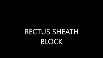 Ultrasound guided rectus sheath block