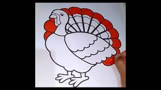 COLORING TURKEY FOR THANKSGIVING#shorts #thanksgiving