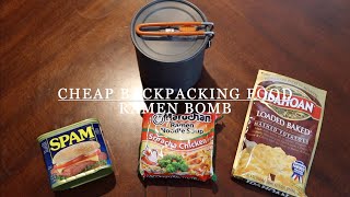 Cheap Backpacking Food: Ramen Bomb