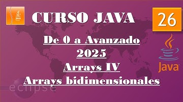 Curso Java 2025. Arrays IV. Ejemplo práctico con array bidimensional. Vídeo 26