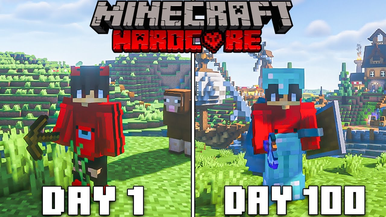 I Survived 100 Days Building A MEDIEVAL VILLAGE In Minecraft Hardcore ...