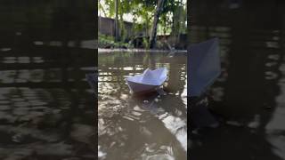 Making a tiny Titanic in water #nature #papercraft