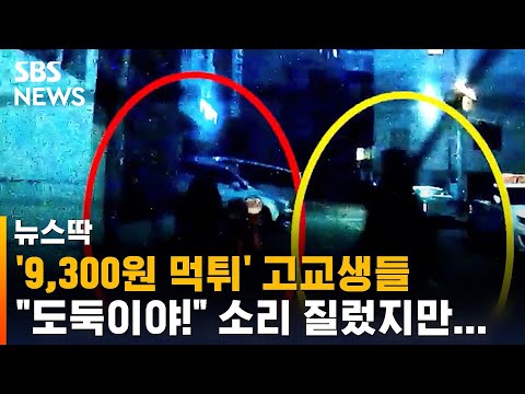골목 하차 후 도망친 고교생 &amp;quot;첫 손님부터…종일 속상&amp;quot; / SBS / 뉴스딱