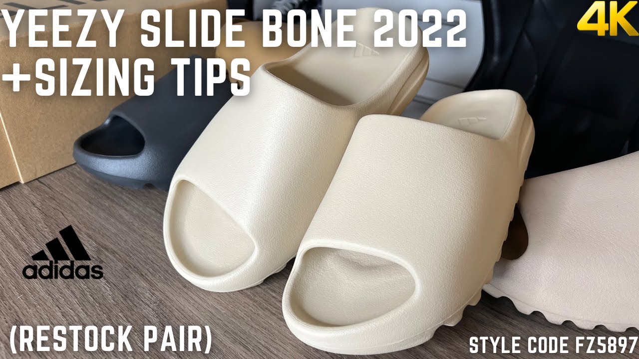 Adidas Yeezy Slide Bone 2022 Restock On Feet Review