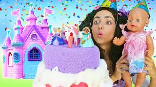 🔴Baby Annabell doll & princesses pretend play cooking toy food for Baby Born doll LIVE