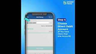 Add money to Gmoneypay account by your Direct Debit to send money to your country from South Korea. screenshot 5