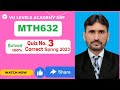 MTH632 Quiz No 3  Spring 2023 Solved By Nadeem Iqbal