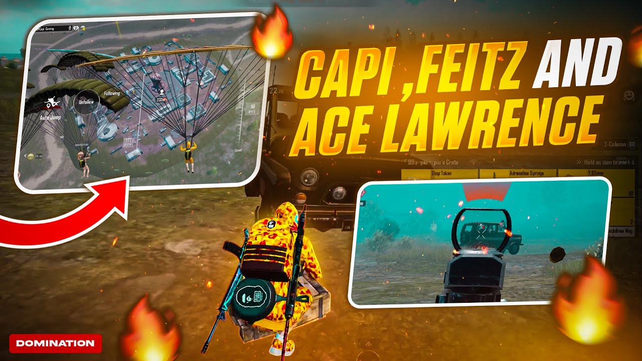 Playing with @AceLawrence and @Feitzz 🔥met Indian Fan 😍 PUBG MOBILE