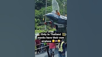 Only in Thailand monks have their own airplane 🤔🇹🇭😂 #shorts #funny #bangkok