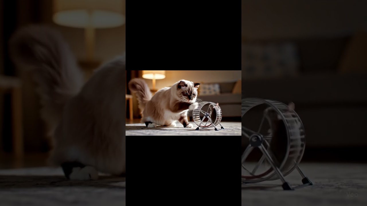 Cat vs. Mouse Wheel: A Hilarious Standoff! 😂 