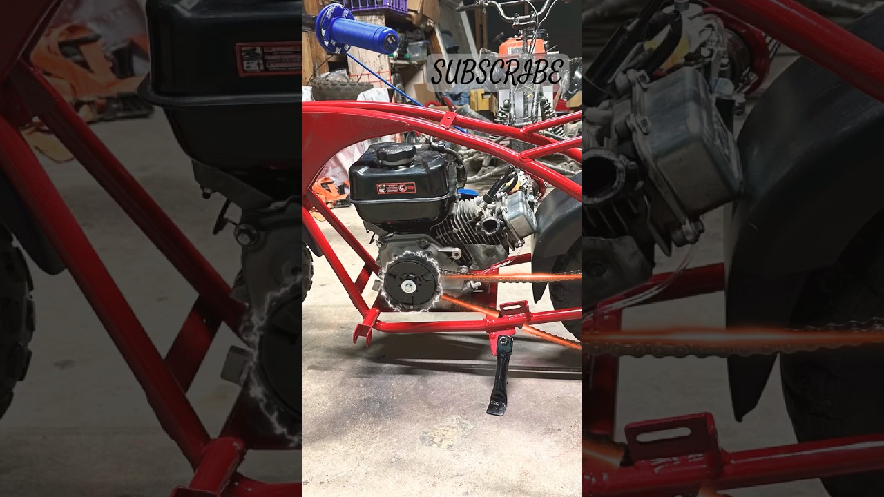 ￼How to put a clutch and chain on a mini bike. #minibike #viral #engine #clutch