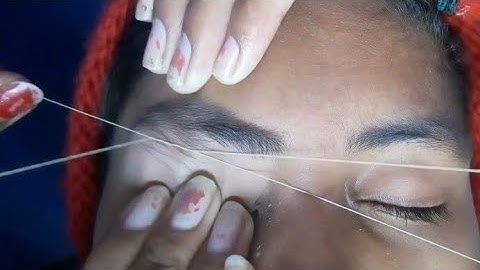 Thik to thin eyebrows threading tutorial for beginners/ Perfect shape of eyebrows threading