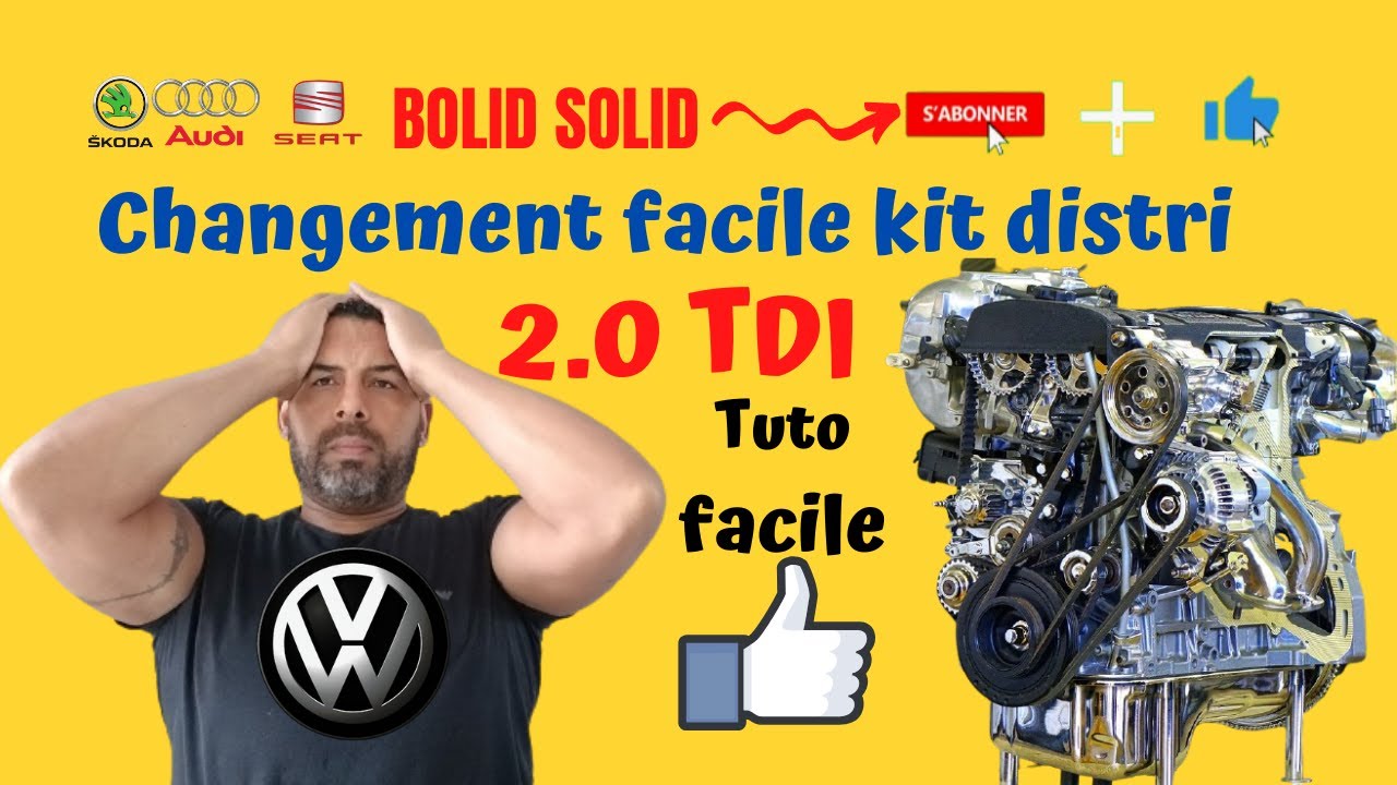 tuto kit distribution 2.0 tdi remplacement efficace rapide YouTube