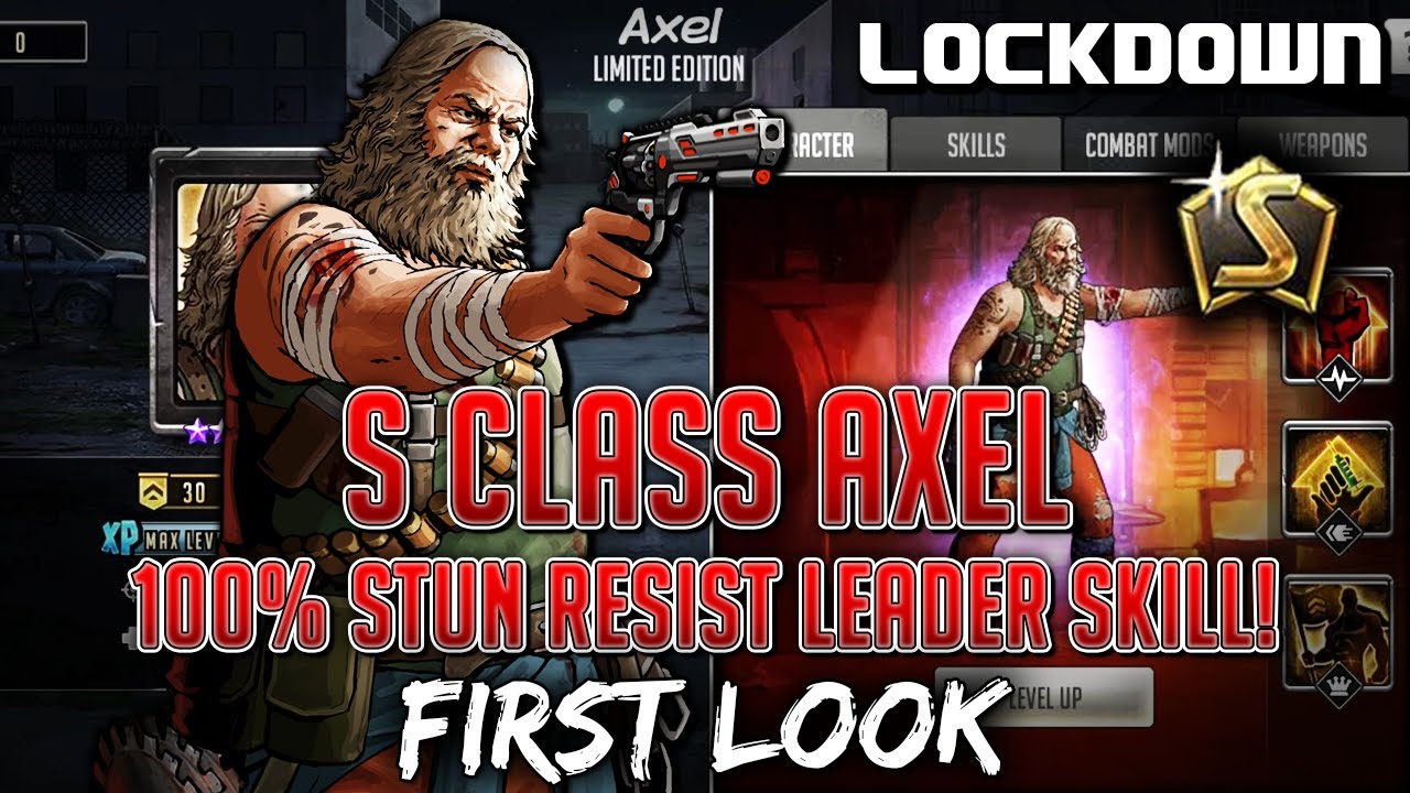 TWD RTS: S Class Axel, 100% Stun Resist Leader - First Look - Walking Dead: Road to Survival Leaks