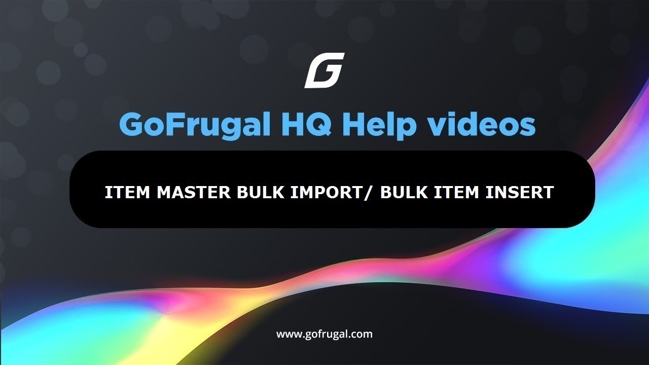 ITEM MASTER BULK INSERT OR HOW TO IMPORT ITEM MASTER IN BULK