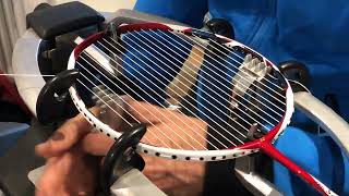 How to restring a Yonex Arcsaber 11 badminton racquet