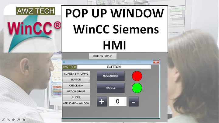 POP UP WINDOW WinCC Siemens HMI