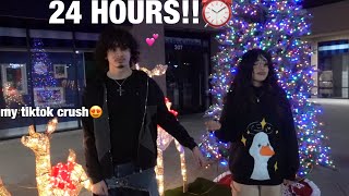 HANDCUFFED WITH MY CRUSH FOR 24 HOURS\/ VLOGMAS DAY 12⛄️