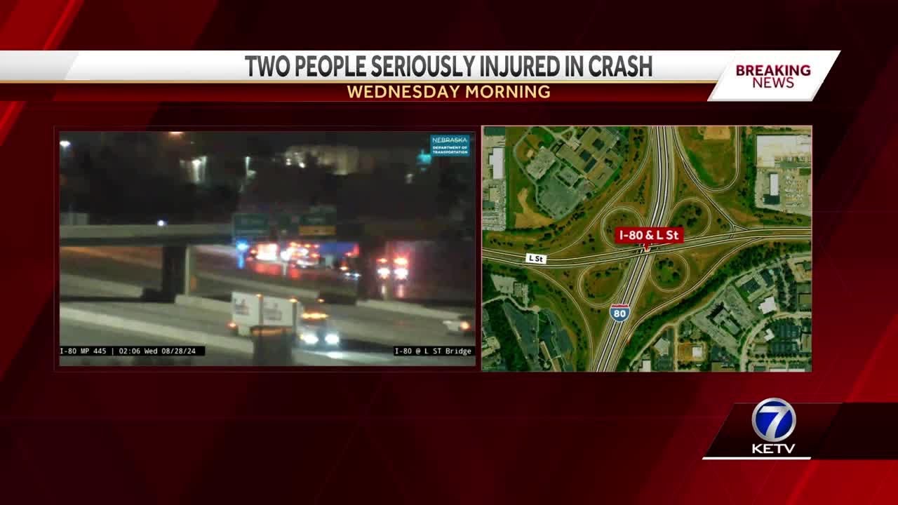 2 people seriously hurt after a crash on I-80 Wednesday morning - YouTube