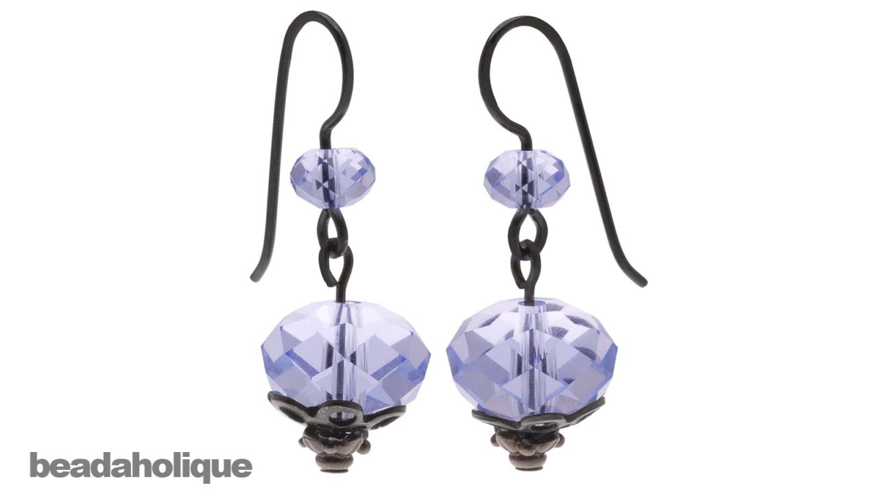 How to Use Add a Bead Ear Wire Hooks to Make SWAROVSKI ELEMENTS Crystal  Earrings 