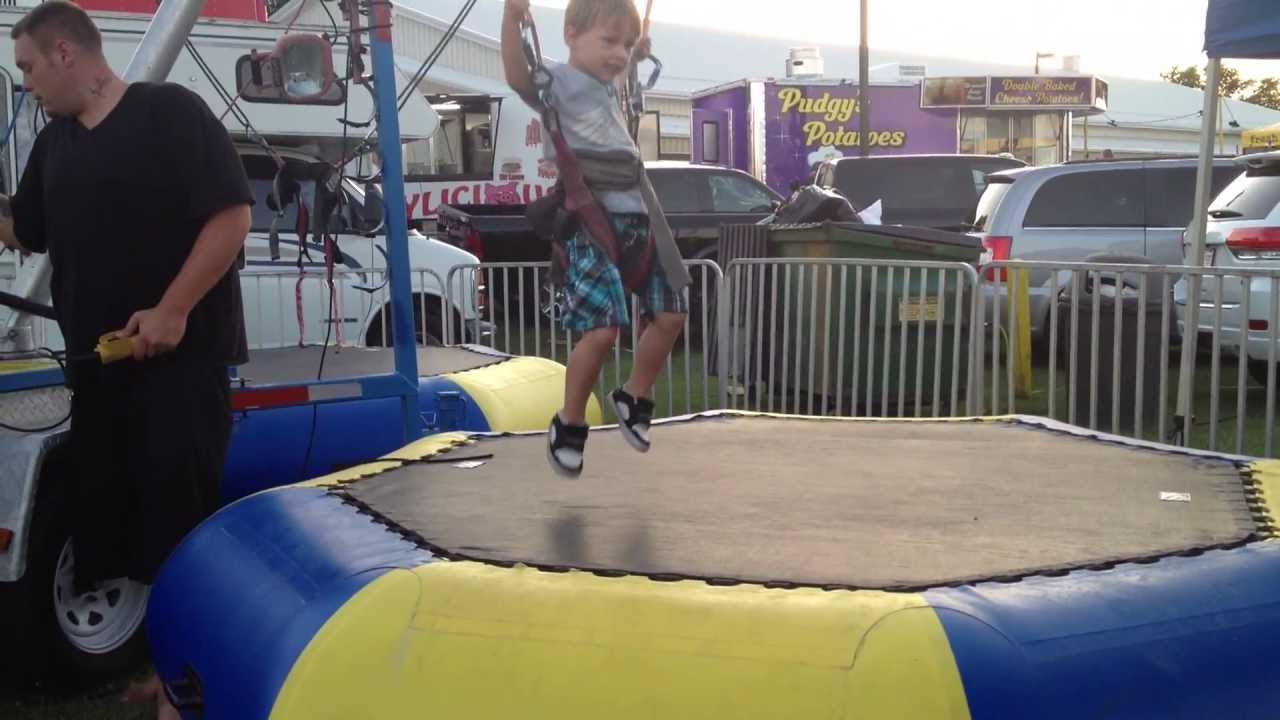 Elliot on the Super Trampoline and Bumper Cars (Ozaukee County Fair) YouTube