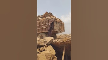 unloading rock sply delivery crushing plant stone #stonecrusher #quarrylife #rockcrushing