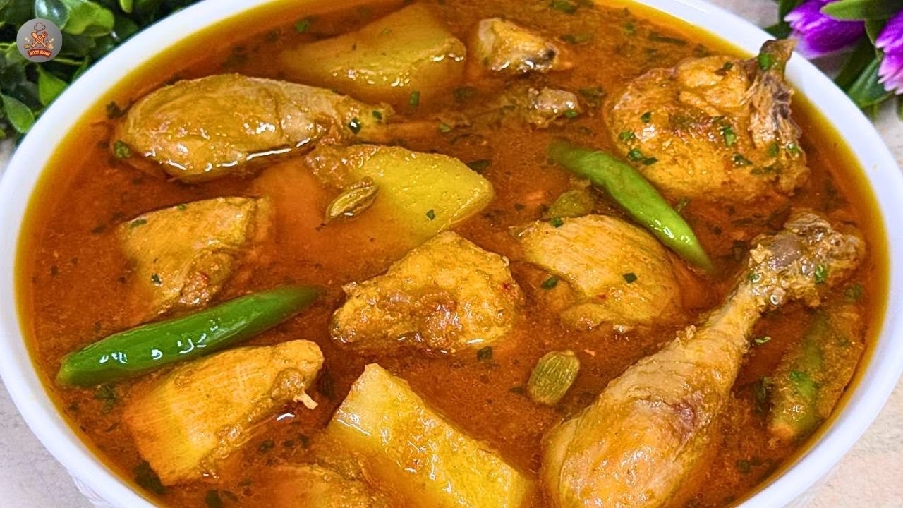 Most Favourite Degi Aloo Chicken Recipe | Aloo Chicken Curry | Chicken Curry