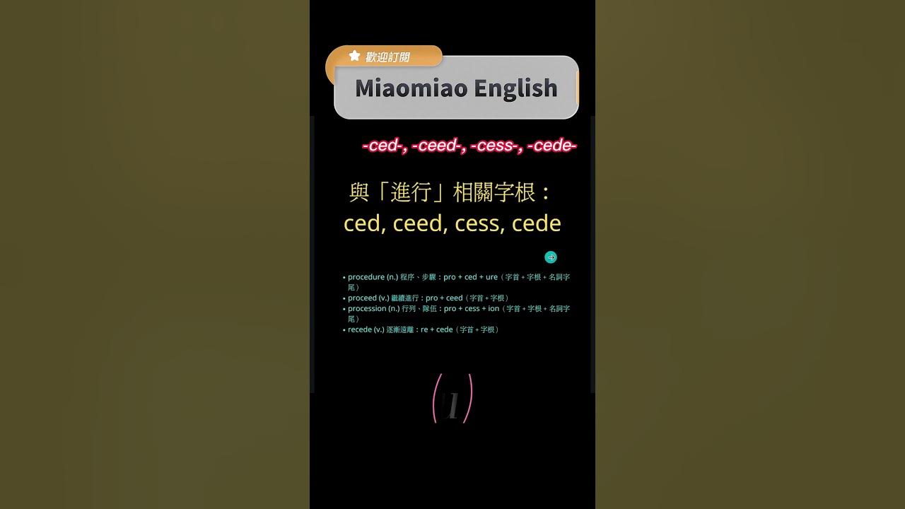 root-ced-ceed-cess-cede-100-shorts-youtube