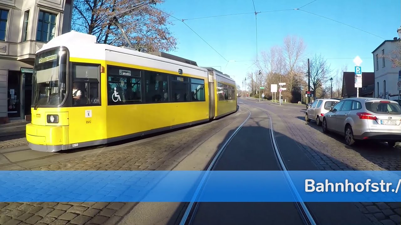 Berliner Führerstandsmitfahrt Linie 60 Karl-Ziegler-Straße - Johannisthal Haeckelstraße (GT6N-U)