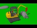 #Truck & Mini #Excavator with Impact Hammer | Construction  Obstacle Square Excavator simulation