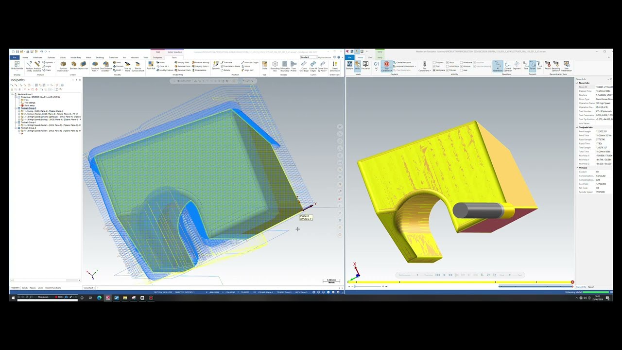 Tutorial MasterCam 2022 OptiRough Toolpath And MasterCam : Toolpath 3D ...