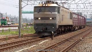 JR貨物　EF510 510号機が牽引する3092ﾚ貨物列車を岸辺駅で撮影（R1.7.24)