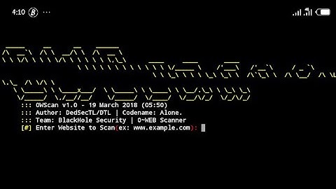 OWScan - Vulnerability Scanner [ Termux ]