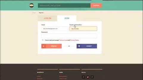 Shorte.st  - classic registration