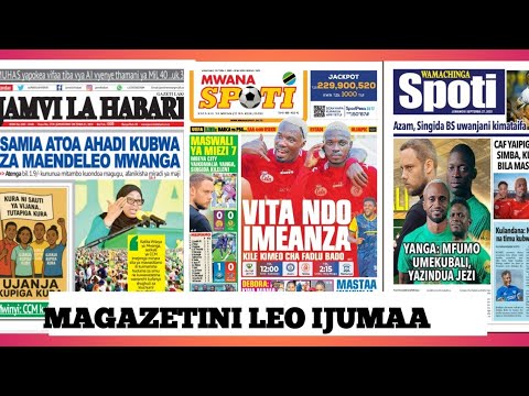 Magazeti Ya Leo Oktoba 3 2025 Ijumaa Magazeti Ya Michezo Leo Asubuhi Ijumaa Yanga
